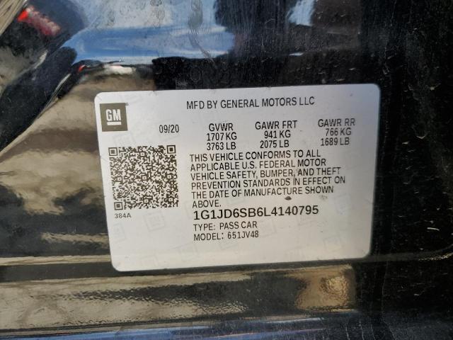 1G1JD6SB6L4140795 | 2020 CHEVROLET SONIC LT