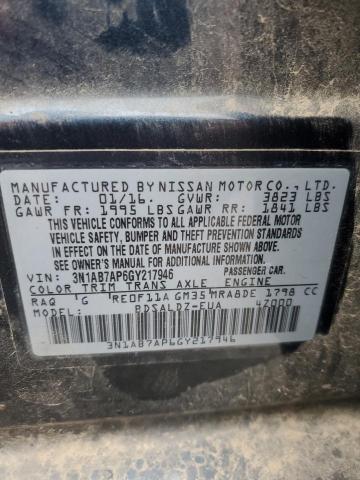 3N1AB7AP6GY217946 | 2016 NISSAN SENTRA S