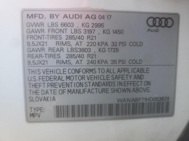 WA1VABF71HD053629 Audi Q7 Prestige