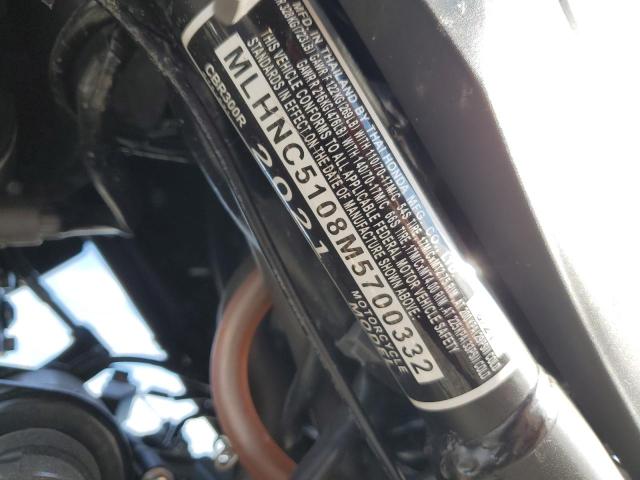 2021 HONDA CBR300 R MLHNC5108M5700332