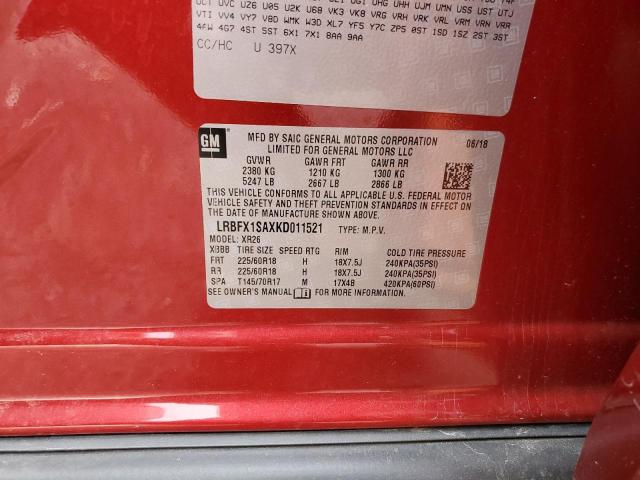 LRBFX1SAXKD011521 Buick Envision Preferred