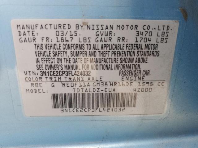 3N1CE2CP3FL424032 Nissan Versa Note S