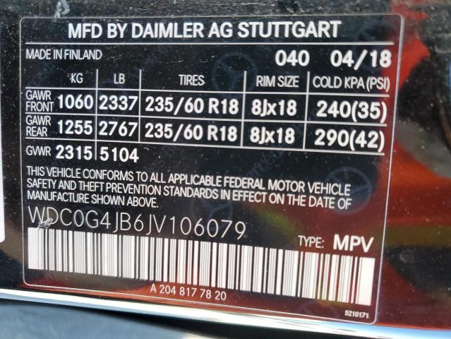 WDC0G4JB6JV106079 Mercedes-Benz GLC 300