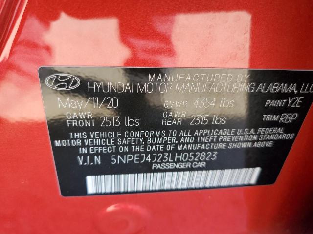 5NPEJ4J23LH052823 Hyundai Sonata Sel Plus