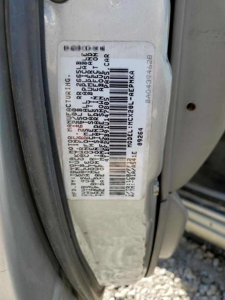 4t1bf28b91u147805 4T1BF28B91U147805 2001 Toyota Avalon Xl