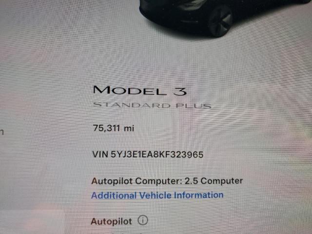 5YJ3E1EA8KF323965 | 2019 TESLA MODEL 3