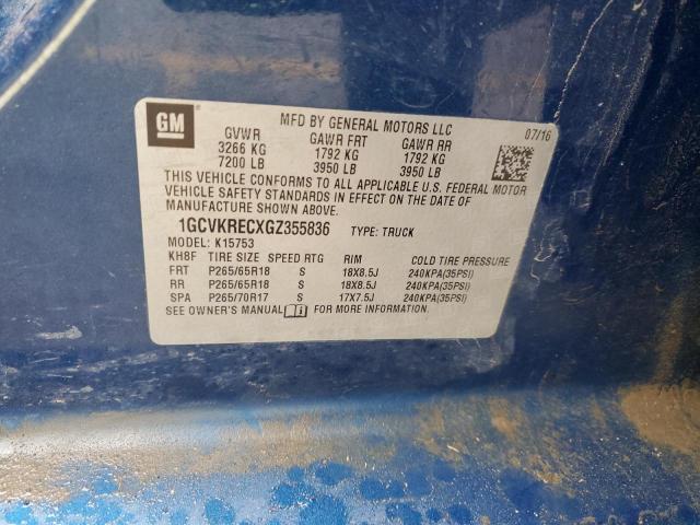 1GCVKRECXGZ355836 2016 Chevrolet Silverado K1500 Lt