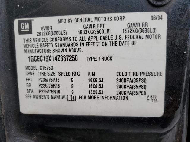 1GCEC19X14Z337250 2004 Chevrolet Silverado C1500