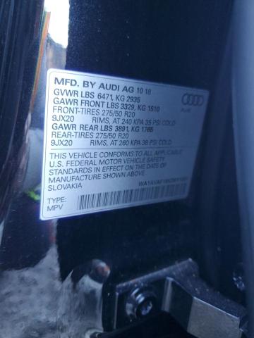 2019 AUDI Q8 PREMIUM - WA1AVAF19KD011581