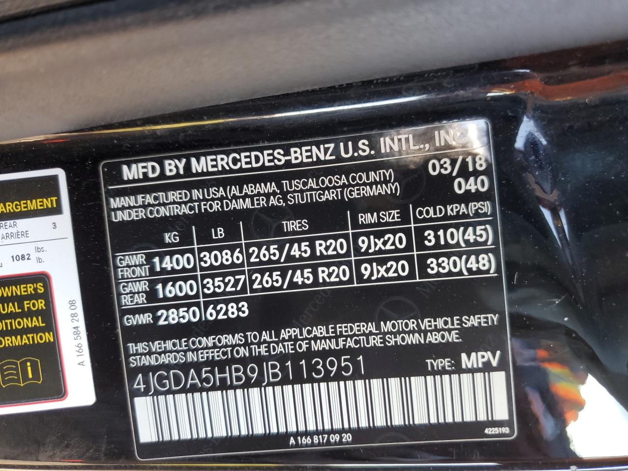 2018 Mercedes-Benz Gle 350 4Matic vin: 4JGDA5HB9JB113951