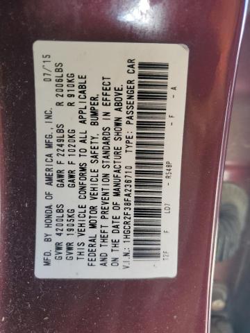 2015 HONDA ACCORD SED - 1HGCR2F38FA236710