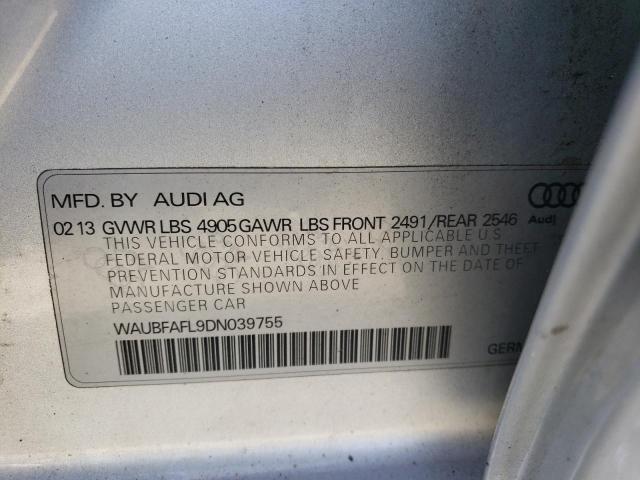 VIN WAUBFAFL9DN039755 2013 Audi A4, Premium no.13