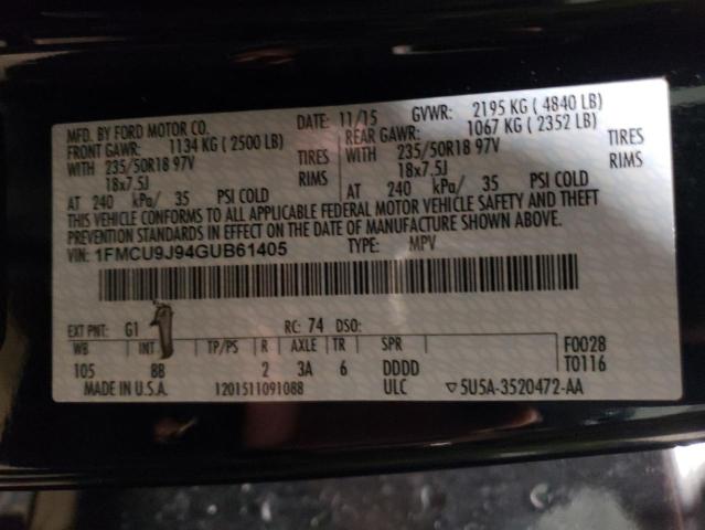 2016 FORD ESCAPE TIT - 1FMCU9J94GUB61405