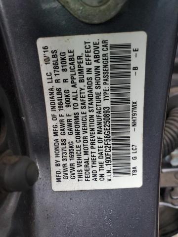 19XFC2F56GE250893 | 2016 Honda civic lx