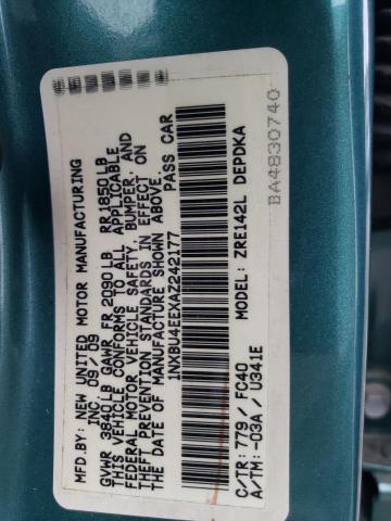 2010 Toyota Corolla Base VIN: 1NXBU4EEXAZ242177 Lot: 76725283