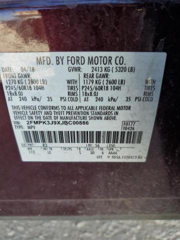 2FMPK3J9XJBC00886 Ford EDGE SEL