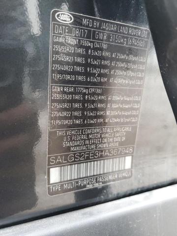 SALGS2FE3HA367948 Land Rover Range Rover Supercharged