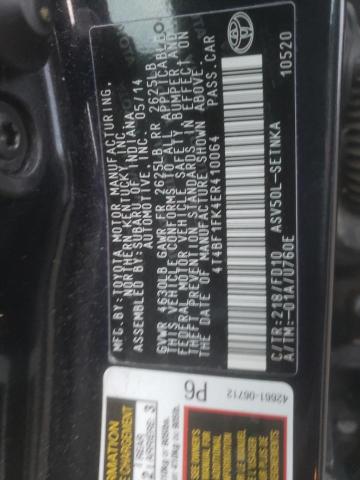 4T4BF1FK4ER410064 | 2014 TOYOTA CAMRY L