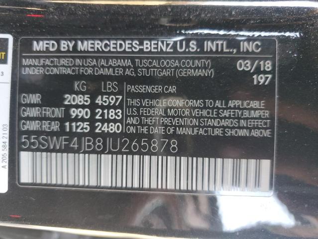 55SWF4JB8JU265878 2018 MERCEDES-BENZ C-CLASS - Image 13