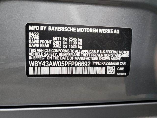 2023 BMW I4 EDRIVE3 WBY43AW05PFP96692