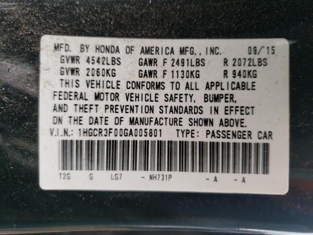 1HGCR3F00GA005801 Honda ACCORD EXL
