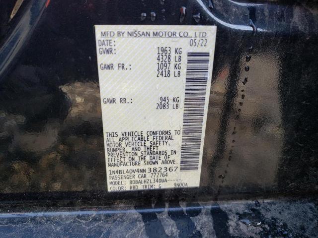 1N4BL4DV4NN382367 Nissan ALTIMA SV