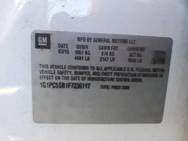 2015 CHEVROLET CRUZE LT - 1G1PC5SB1F7236117