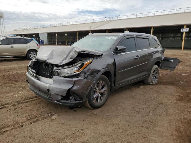 VIN 5TDKKRFH8FS086345 2015 Toyota Highlander, Xle no.1