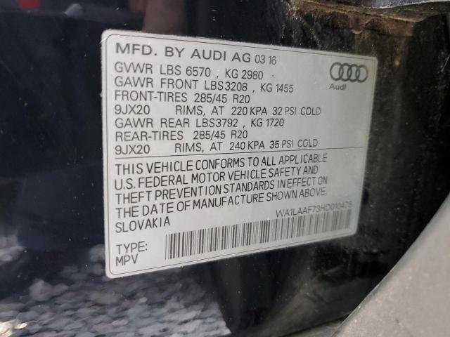 WA1LAAF73HD010475 2017 AUDI Q7, photo no. 12