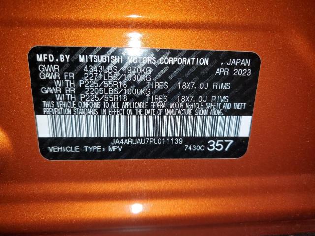 JA4ARUAU7PU011139 | 2023 Mitsubishi outlander sport s/se