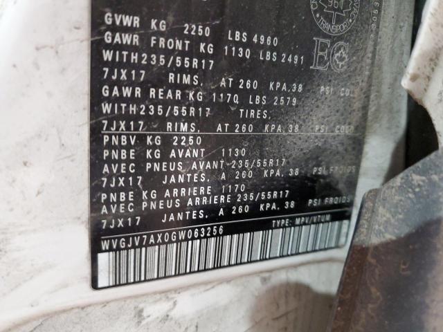 2016 VOLKSWAGEN TIGUAN COM - WVGJV7AX0GW063256