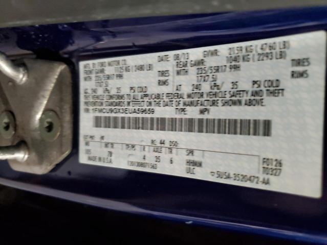 1FMCU9GX3EUA59659 Ford ESCAPE SE