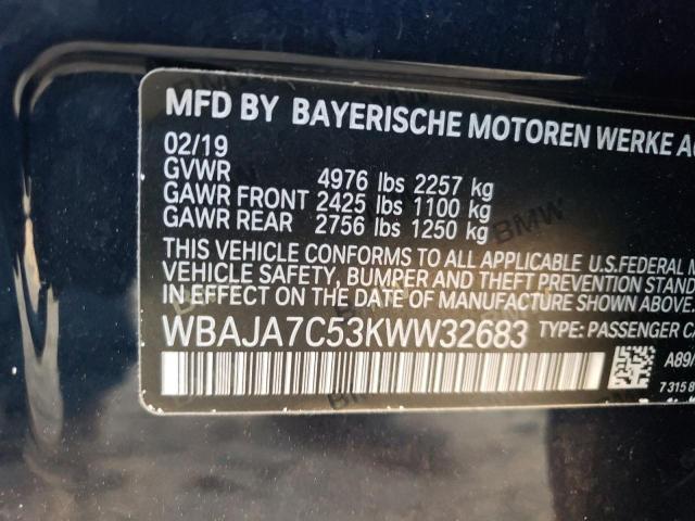 2019 BMW 530 XI - WBAJA7C53KWW32683