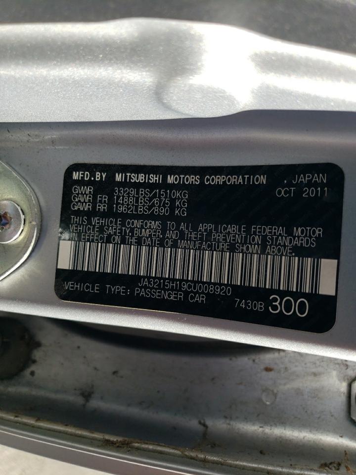 2012 Mitsubishi I Miev Es vin: JA3215H19CU008920