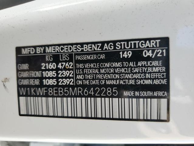 W1KWF8EB5MR642285 | 2021 MERCEDES-BENZ C 300 4MAT