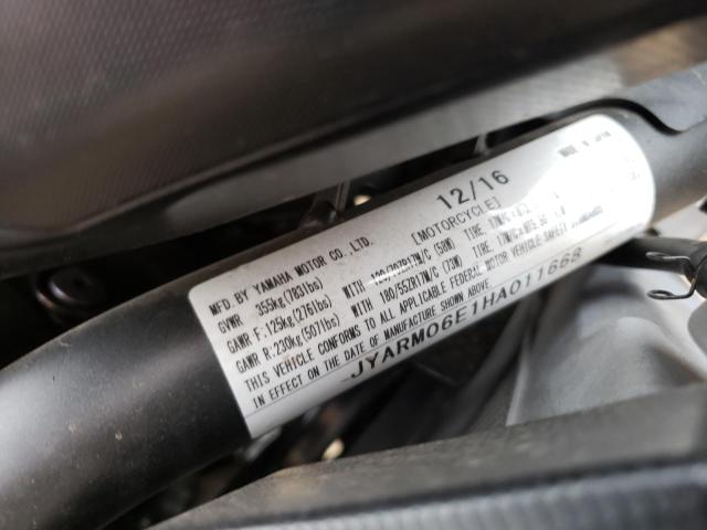 2017 YAMAHA FZ07 JYARM06E1HA011668