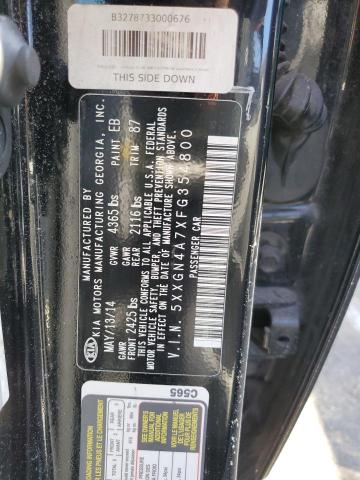 5XXGN4A7XFG354800 KIA OPTIMA EX
