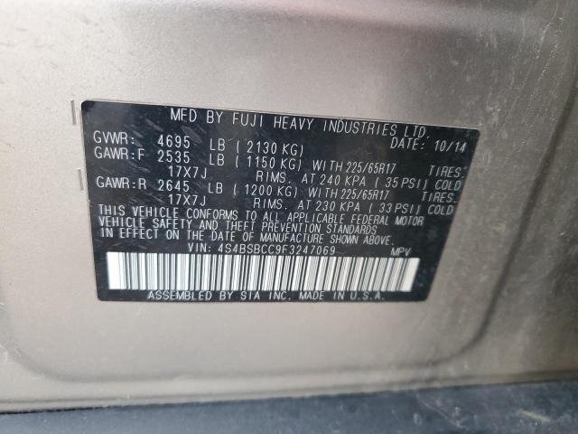 4S4BSBCC9F3247069 | 2015 SUBARU OUTBACK 2.