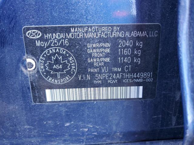 2017 HYUNDAI SONATA SE - 5NPE24AF1HH449891