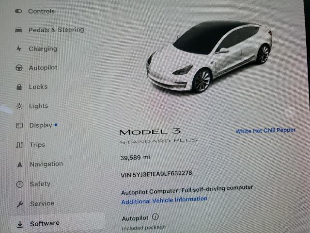 5YJ3E1EA9LF632278 | 2020 TESLA MODEL 3