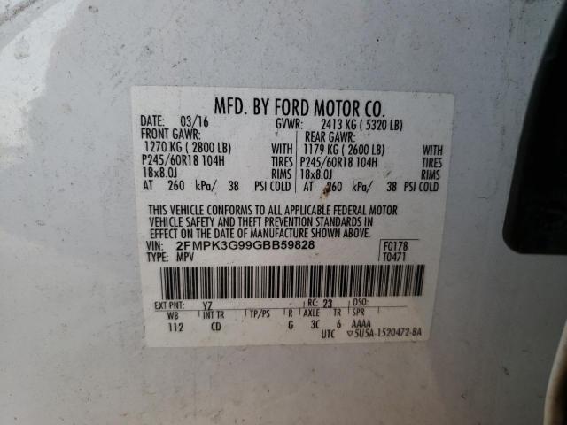 2FMPK3G99GBB59828 2016 Ford Edge Se