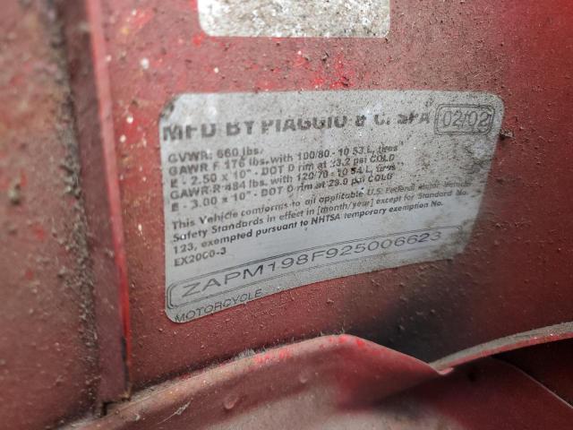 2002 VESPA M198F ZAPM198F925006623
