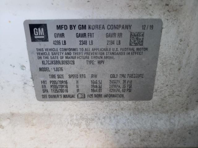 KL7CJKSB9LB092428 | 2020 CHEVROLET TRAX LS