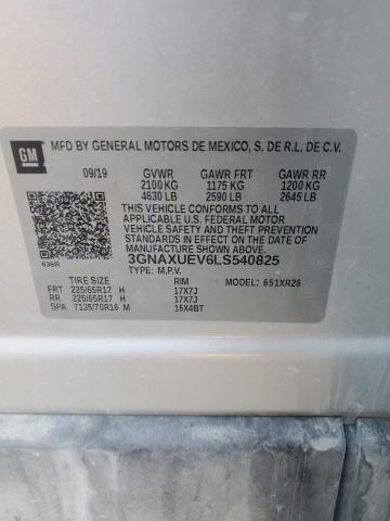 3GNAXUEV6LS540825 | 2020 CHEVROLET EQUINOX LT