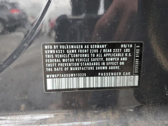 2016 VOLKSWAGEN E-GOLF SE - WVWKP7AUXGW913225