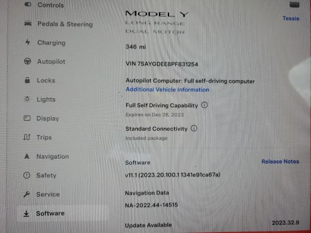 7SAYGDEE8PF831254 | 2023 Tesla model y