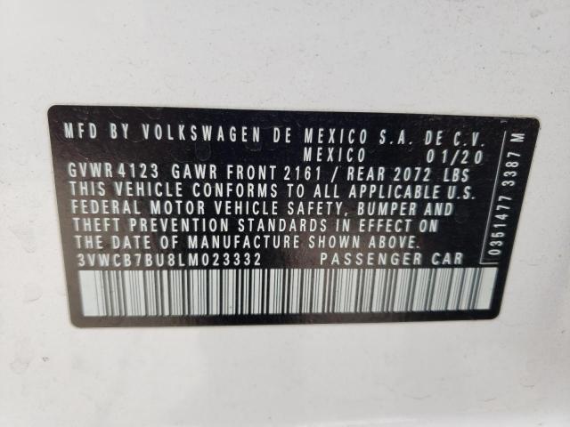 3VWCB7BU8LM023332 | 2020 VOLKSWAGEN JETTA S