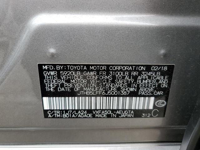 2018 LEXUS LS 500 JTHB5LFF6J5001387