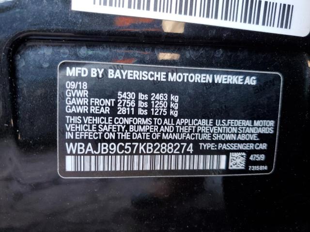 WBAJB9C57KB288274 2019 BMW M5, photo no. 12