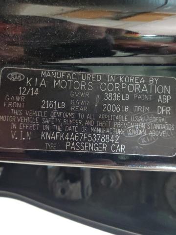 KNAFK4A67F5378842 | 2015 KIA FORTE LX